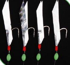 Rig8 Flasher Rig Silver Reflector 4 #2 Hooks