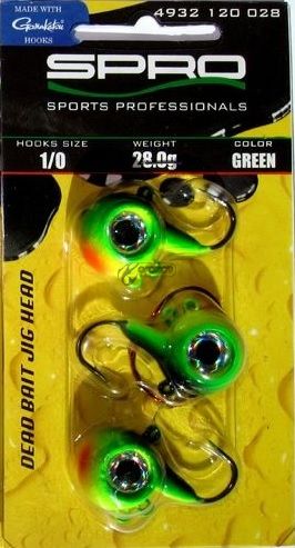 Zander Deadbait Jighead green