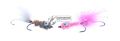 стримери SPRO Minnow Tandem Pink/Rainbow + Rusty Brown/Rainbow