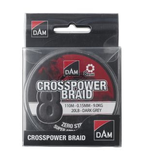 Плетено 8-нишково влакно DAM CROSSPOWER 8-BRAID 150м