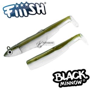 Силикон Fiiish Black Minnow No2.5 Combo: Jig Head 16g + 2 Lure Bodies 10.5cm - Kaki